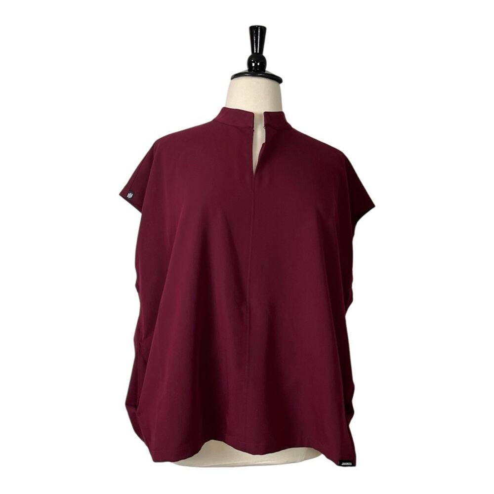 Jaanuu Scrub Top New Aris V-neck Pockets Burgundy Merlot Women’s Size 2X